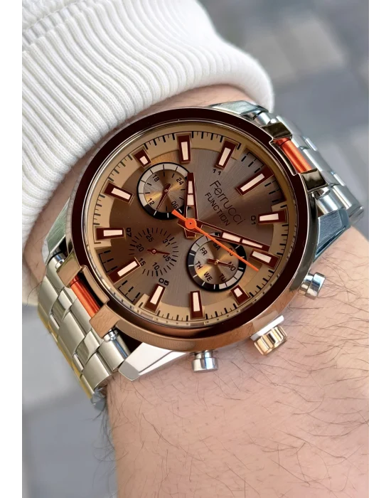 Ferrucci Function FCF.03285FM.06 Çelik Kordon Erkek Kol Saati