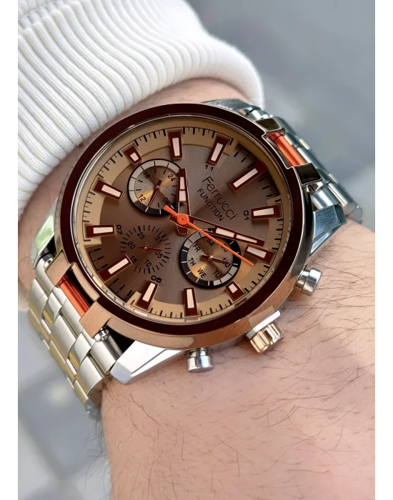 Ferrucci Function FCF.03285FM.06 Çelik Kordon Erkek Kol Saati