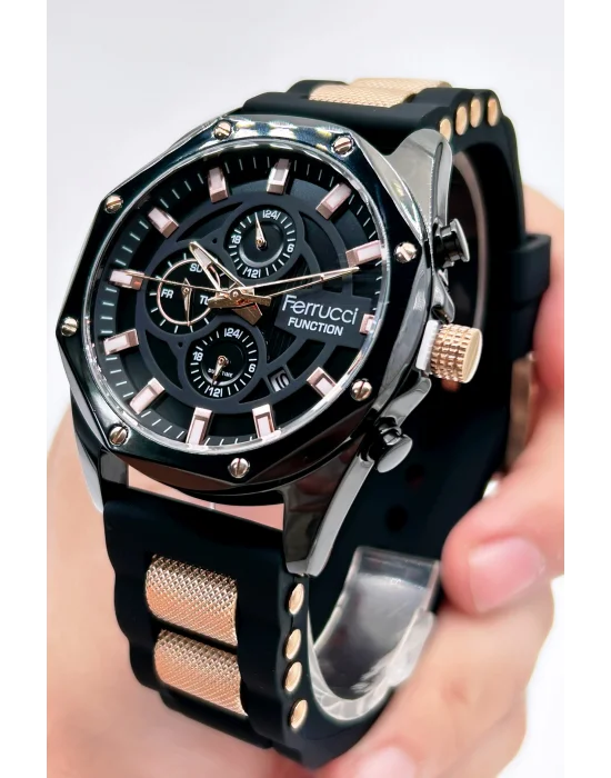 Ferrucci Function FCF.14521FS.01 Multi-Fonksiyon Silikon Erkek Kol Saati
