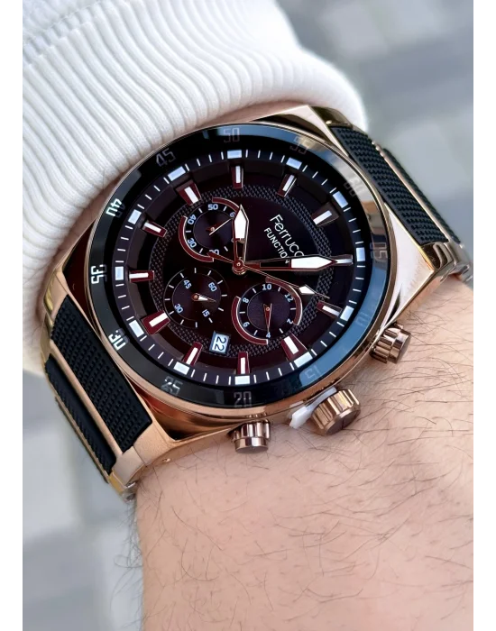 Ferrucci Function FCF.13884FM.05 Çelik Kordon Erkek Kol Saati