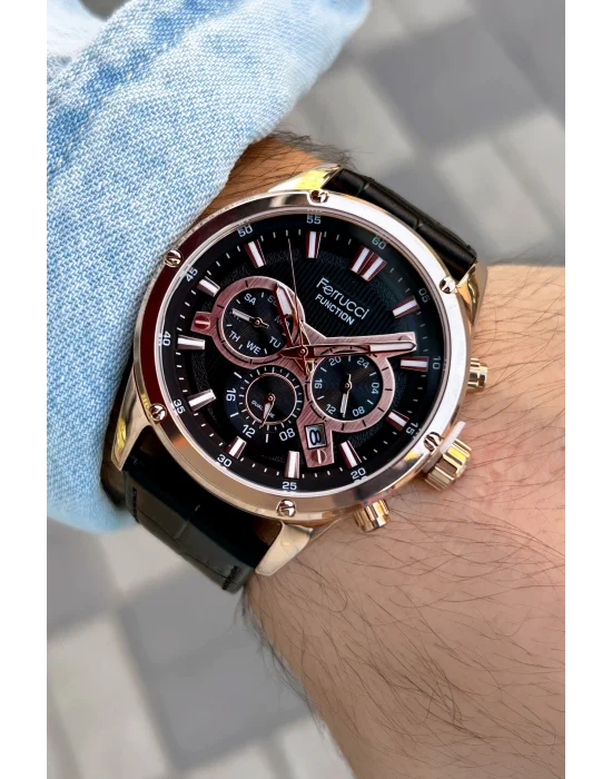 Ferrucci Function FCF13908FK.05 Deri Erkek Kol Saati
