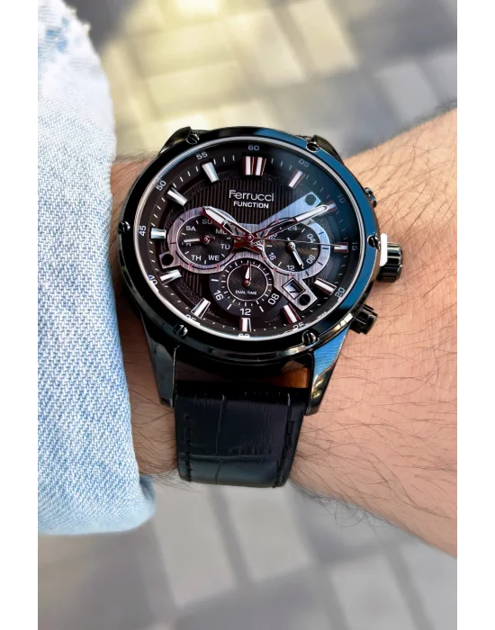 Ferrucci Function FCF13908FK.03 Deri Erkek Kol Saati