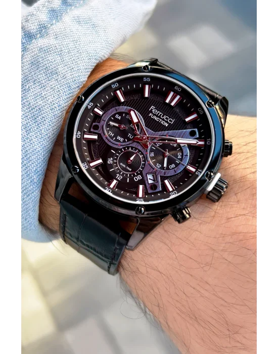 Ferrucci Function FCF13908FK.03 Deri Erkek Kol Saati