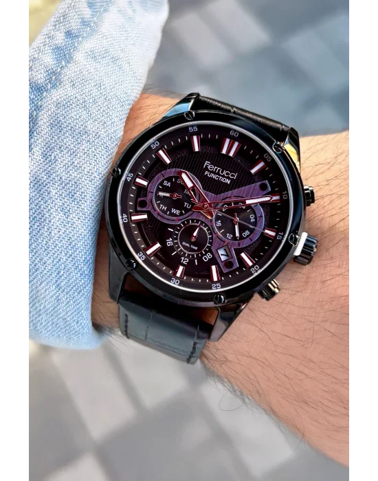 Ferrucci Function FCF13908FK.03 Deri Erkek Kol Saati