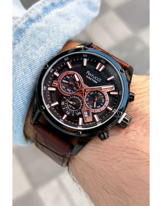 Ferrucci Function FCF13908FK.02 Deri Erkek Kol Saati