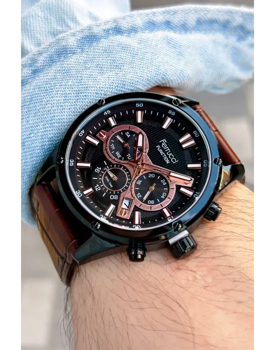 Ferrucci Function FCF13908FK.02 Deri Erkek Kol Saati