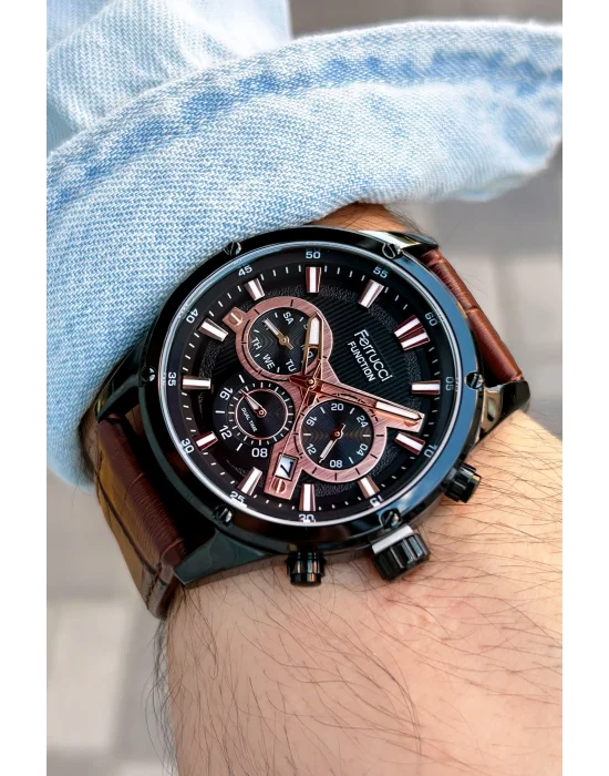 Ferrucci Function FCF13908FK.02 Deri Erkek Kol Saati