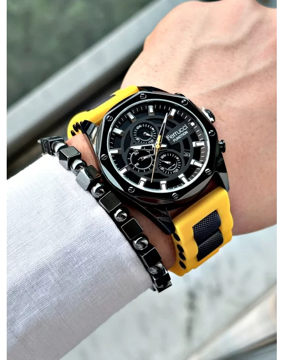 Ferrucci Function FCF.14521FS.06 Çelik Kordon Erkek Kol Saati