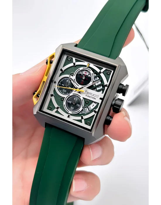 Ferrucci Function FCF.23002.02 Silikon Kordon Erkek Kol Saati