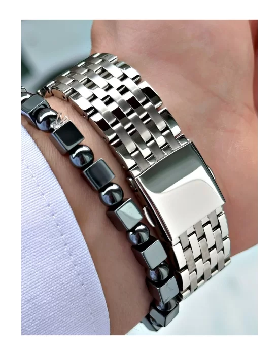 FERRUCCİ FUNCTION SİYAH KADRANLI GÜMÜŞ METAL ERKEK KOL SAATİ