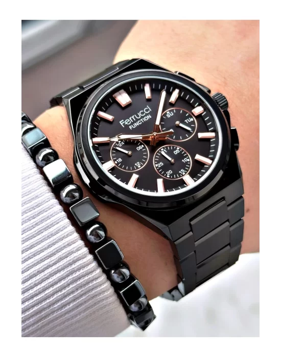 Ferrucci Function FCF 0425 03471M.02 Çelik Kordon Erkek Kol Saati