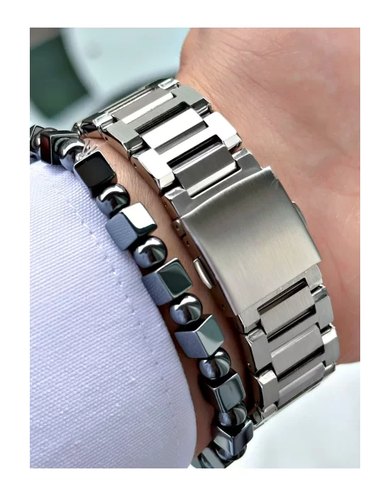 FERRUCCİ FUNCTION TAKVİMLİ LACİVERT KADRANLI GÜMÜŞ METAL ERKEK KOL SAATİ