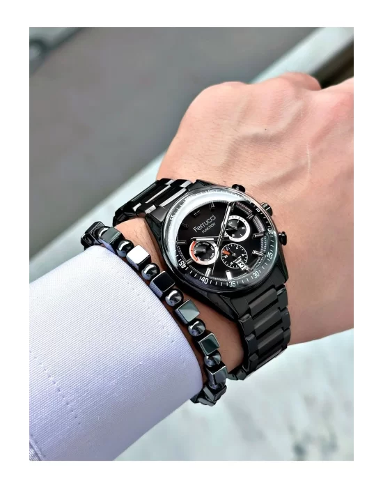 FERRUCCİ FUNCTION TAKVİMLİ SİYAH METAL ERKEK KOL SAATİ
