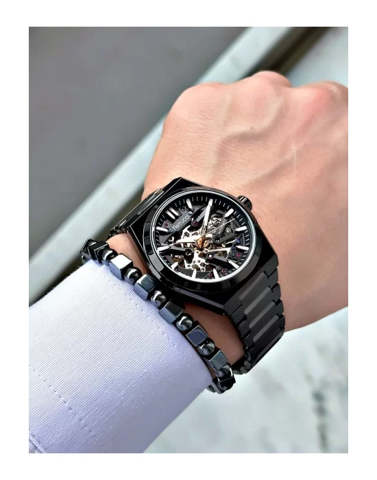 FERRUCCİ OTOMATİK SİYAH METAL ERKEK KOL SAATİ