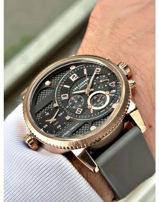 Lee Cooper LC07650.456 Silikon Kordon Erkek Kol Saati 5 Atm Su Geçirmezlik