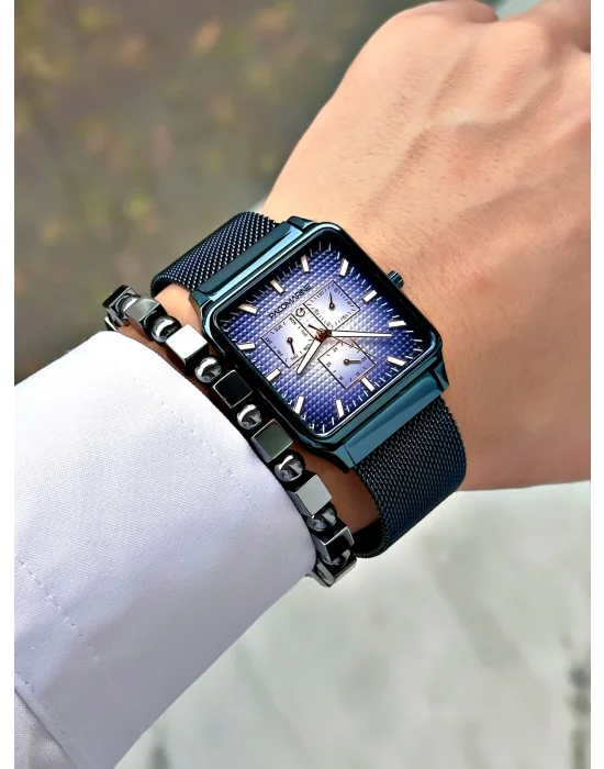 Pacomarine Kare PM.61219.05 Hasır Kordon Erkek Kol Saati