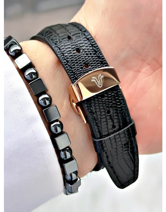 Raymond Özel Seri Otomatik Diplomat Klipsli Deri Kordon Erkek Saati