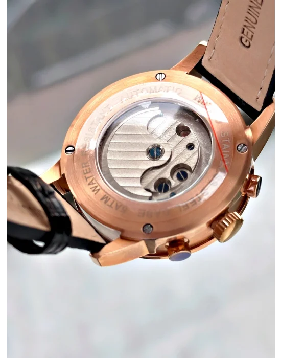 Raymond Özel Seri Otomatik Diplomat Klipsli Deri Kordon Erkek Saati