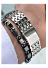 FERRUCCİ FUNCTION SİYAH KADRANLI GÜMÜŞ METAL ERKEK KOL SAATİ