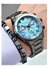 FERRUCCİ FUNCTION TAKVİMLİ MAVİ KADRANLI KOYU GRİ METAL ERKEK KOL SAATİ
