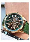 Reward A146406 Deri Kordon İskelet Model Otomatik Erkek Kol Saat