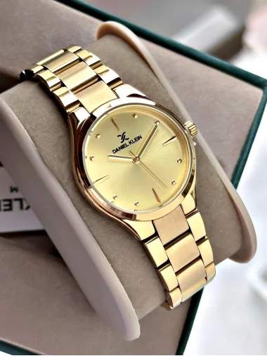 Daniel Klein Gold Renk Çelik Kordon Kadın Kol Saati 30 mm