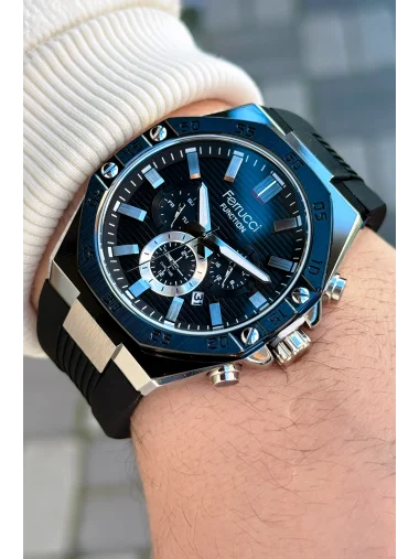 Ferrucci Function FCF.03256FS.02 Silikon Kordon Erkek Kol Saati