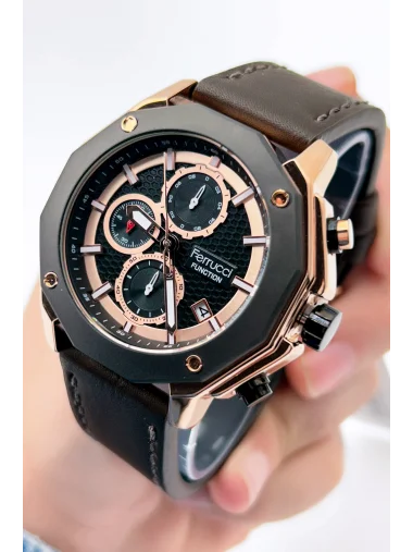 Ferrucci Function FCF 230007.05 Deri Kordon Erkek Kol Saati