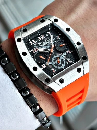 Ferrucci Function FCF 03258FS.04 Silikon Kordon Erkek Kol Saati