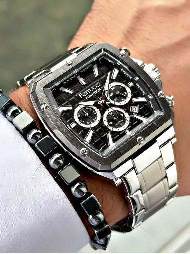 Ferrucci Function FCF.03202FM.01 Çelik Kordon Erkek Kol Saati