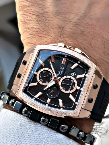 Ferrucci Function FCF.03297FS.03 Silikon Kordon Erkek Kol Saati