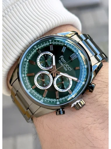 Ferrucci Function FCF.03299FM.04 Çelik Kordon Erkek Kol Saati