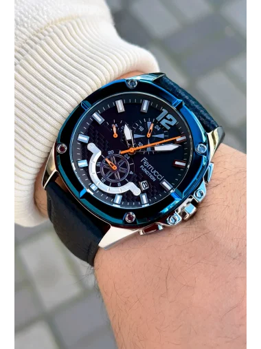 Ferrucci Function FCF.03276FK.02 Deri Kordon Erkek Kol Saati