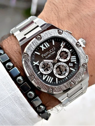 Ferrucci Function FCF.03315FM.01 Çelik Kordon Erkek Kol Saati