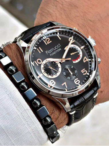 Ferrucci Function FCF.03318FK.03 Deri Kordon Erkek Kol Saati