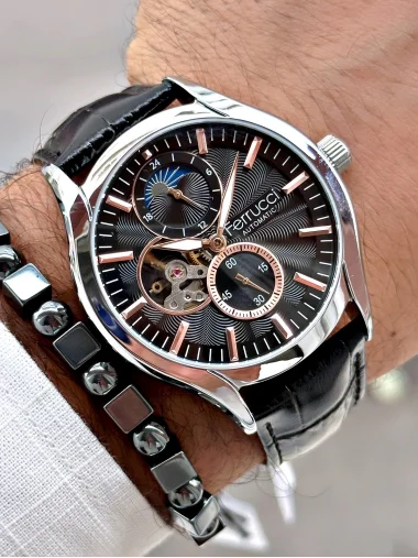 Ferrucci Function FCF.03343FK.0 Deri Kordon Otomatik Erkek Kol Saati