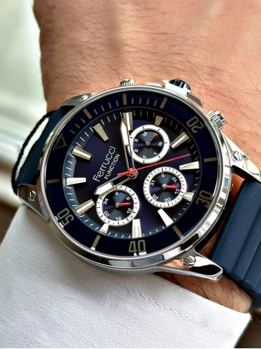 Ferrucci Function FCF.03345FS.02 Silikon Kordon Erkek Kol Saati