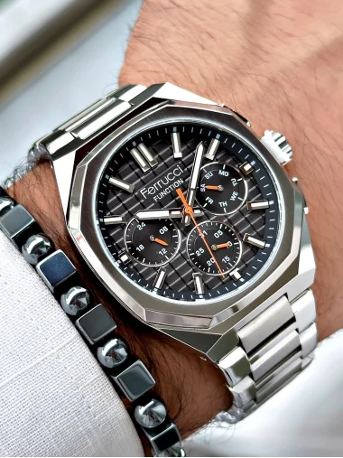 Ferrucci Function FCF.03372FM.01 Çelik Kordon Erkek Kol Saati