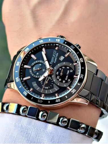 Ferrucci Function FCF.13568FM.05 Çelik Kordon Erkek Kol Saati