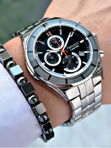 Ferrucci Function FCF.13568FM.02 Çelik Kordon Erkek Kol Saati