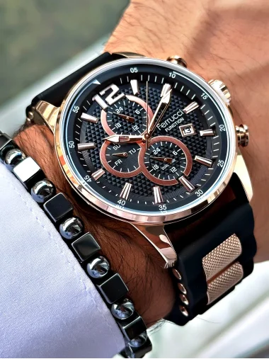 Ferrucci Function FCF.11550FS.06 Silikon Kordon Erkek Kol Saati