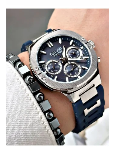 Ferrucci Function FCF 0225 03543S.05 Silikon Kordon Erkek Kol Saati