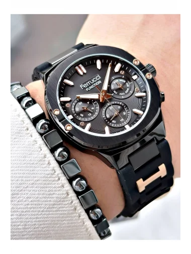 Ferrucci Function FCF 0225 03543S.04 Silikon Kordon Erkek Kol Saati