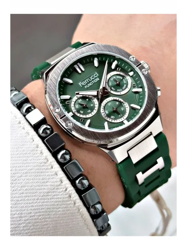 Ferrucci Function FCF 0225 03543S.02 Silikon Kordon Erkek Kol Saati