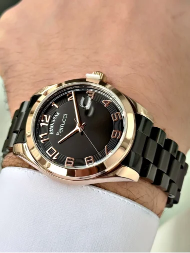 Ferrucci Takvimli Erkek Kol Saati 3 ATM Su Geçirmezlik