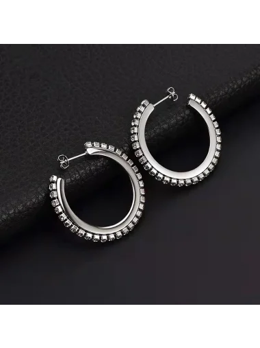 Lee Cooper LC.E.01296.330 Zirkon 26mm Kadın Küpe