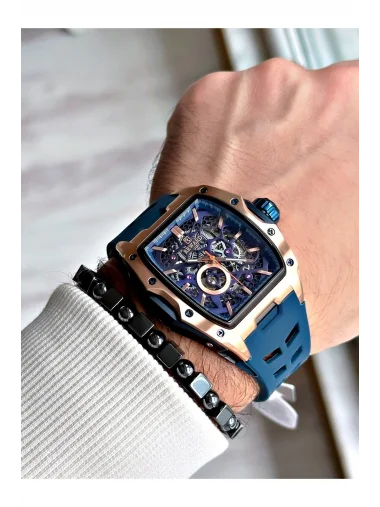 Reward A146047 Çelik Kasa Otomatik Silikon kordon Business Erkek Kol Saati