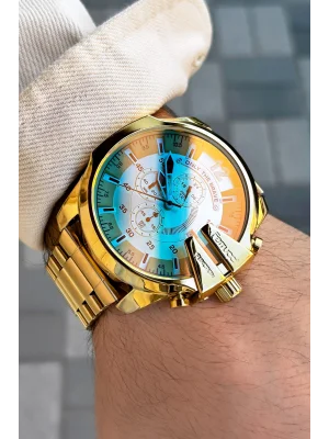 Ferrucci Fc.202301TN.02 Renkli Cam Erkek Kol Saati 3 Atm Su Geçirmezlik