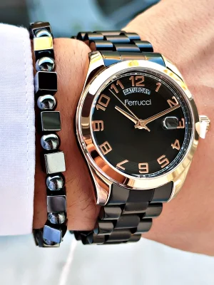 Ferrucci Takvimli Çelik Kordon Erkek Kol Saati