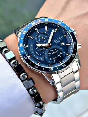 Ferrucci Function FCF.13568FM.04 Çelik Kordon Erkek Kol Saati